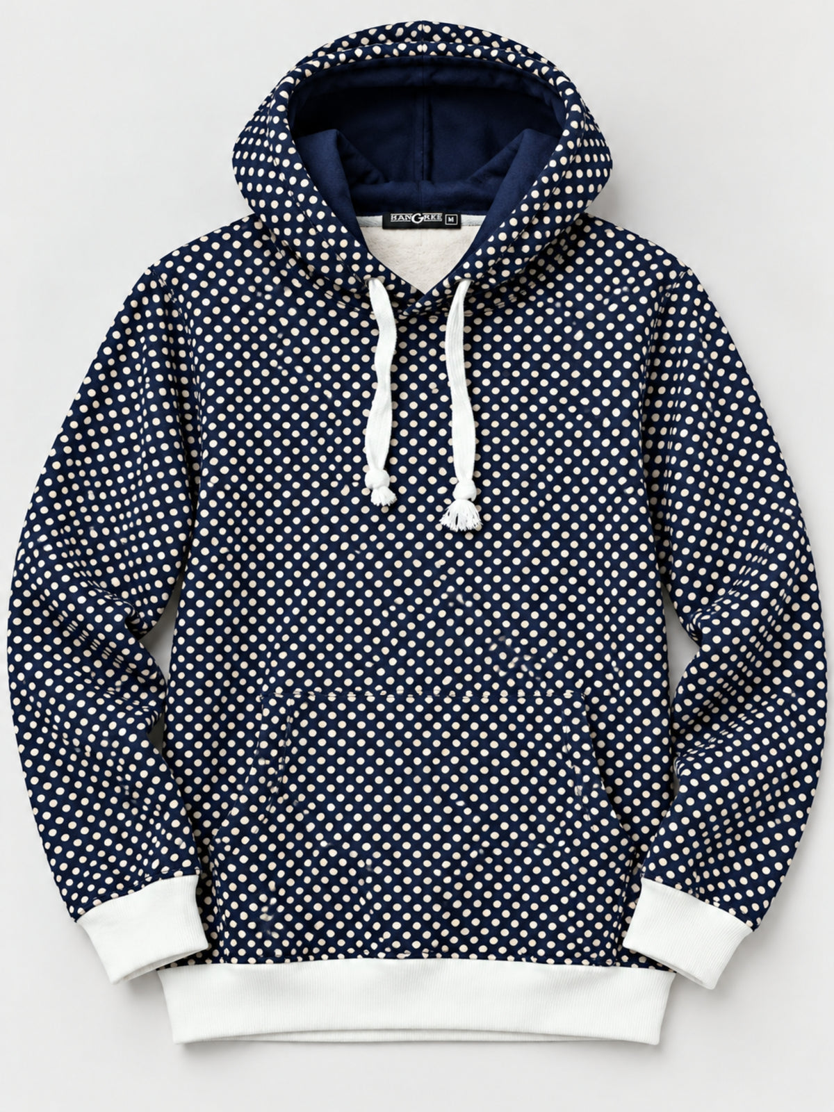 Women's Polka Dot Printed Fleece Hoodie