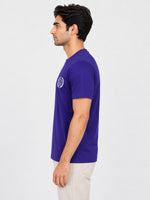 Men's Signature Emb. Round Neck Tee Shirt - Navy Blue