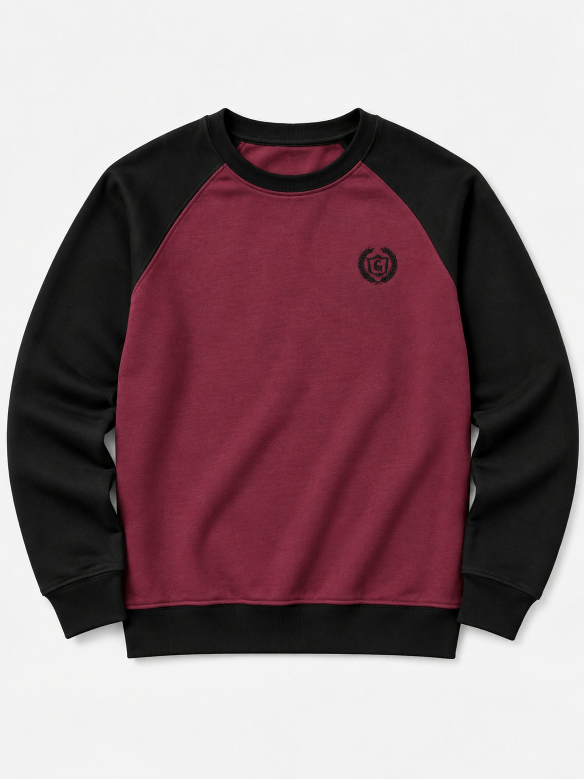 HG Signature Raglan Fleece Sweat Shirt - Maroon