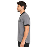 Men’s Crew Neck Half-Zip Tee Shirt - Medium Gray