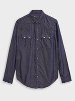Men's Light Denim Summer Casual Shirt - Navy