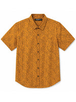 Men’s Geometric Pattern Half Sleeve Casual Shirt – Mustard