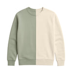 HG Contrast Terry Sweatshirt - Cream & Light Olive (Minor Fault)