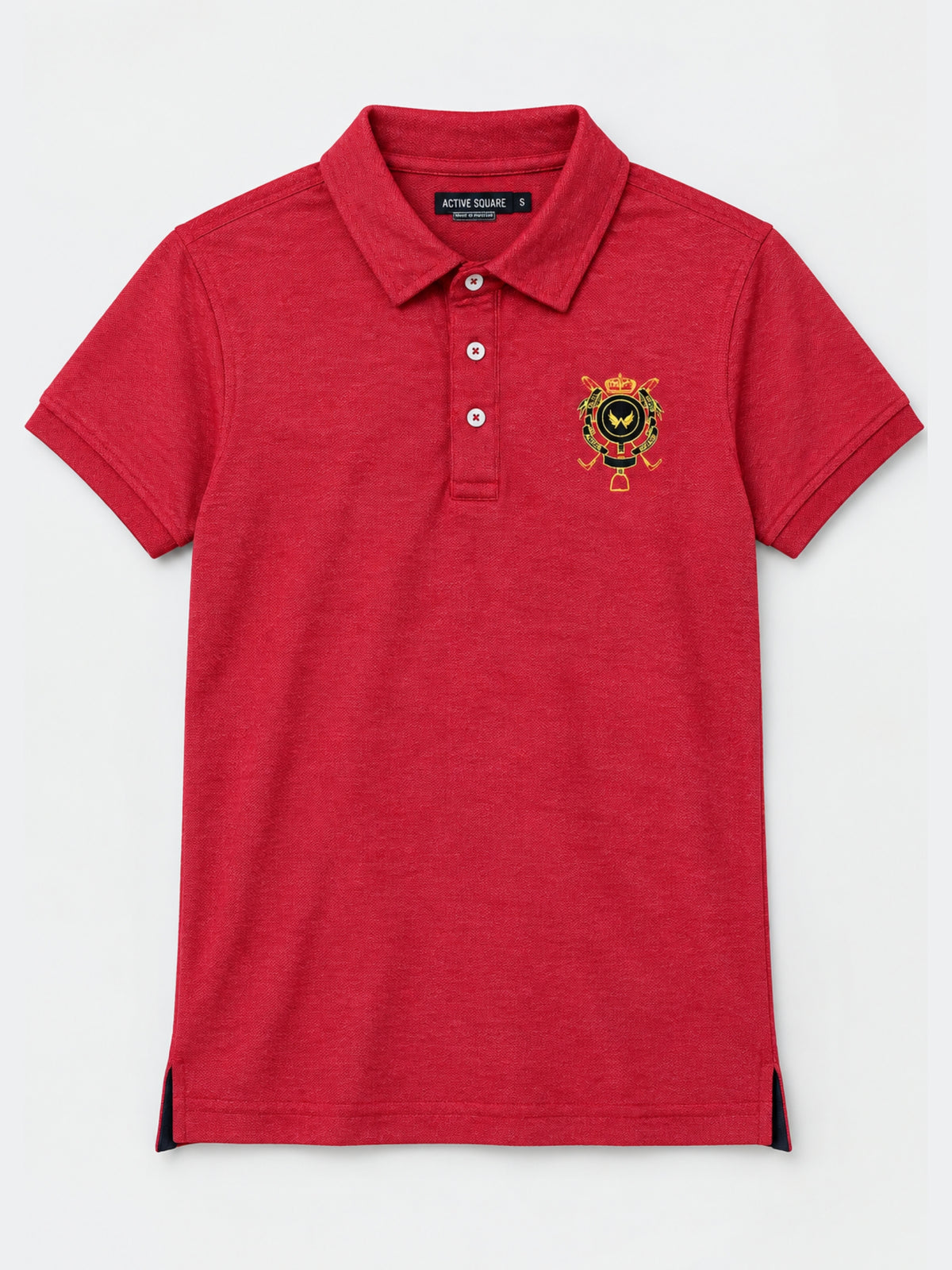 Signature Embroidered Men Polo - Red