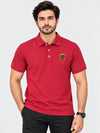 Signature Embroidered Men Polo - Red