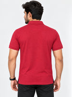Signature Embroidered Men Polo - Red