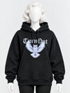 Women's Graphic Drop Shoulder Fleece Hoodie