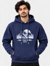 Pikes Peak Graphic Printed Pullover Hoodie - Navy