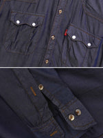 Men's Light Denim Summer Casual Shirt - Navy