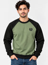 HG Signature Raglan Fleece Sweat Shirt - Hazel Green