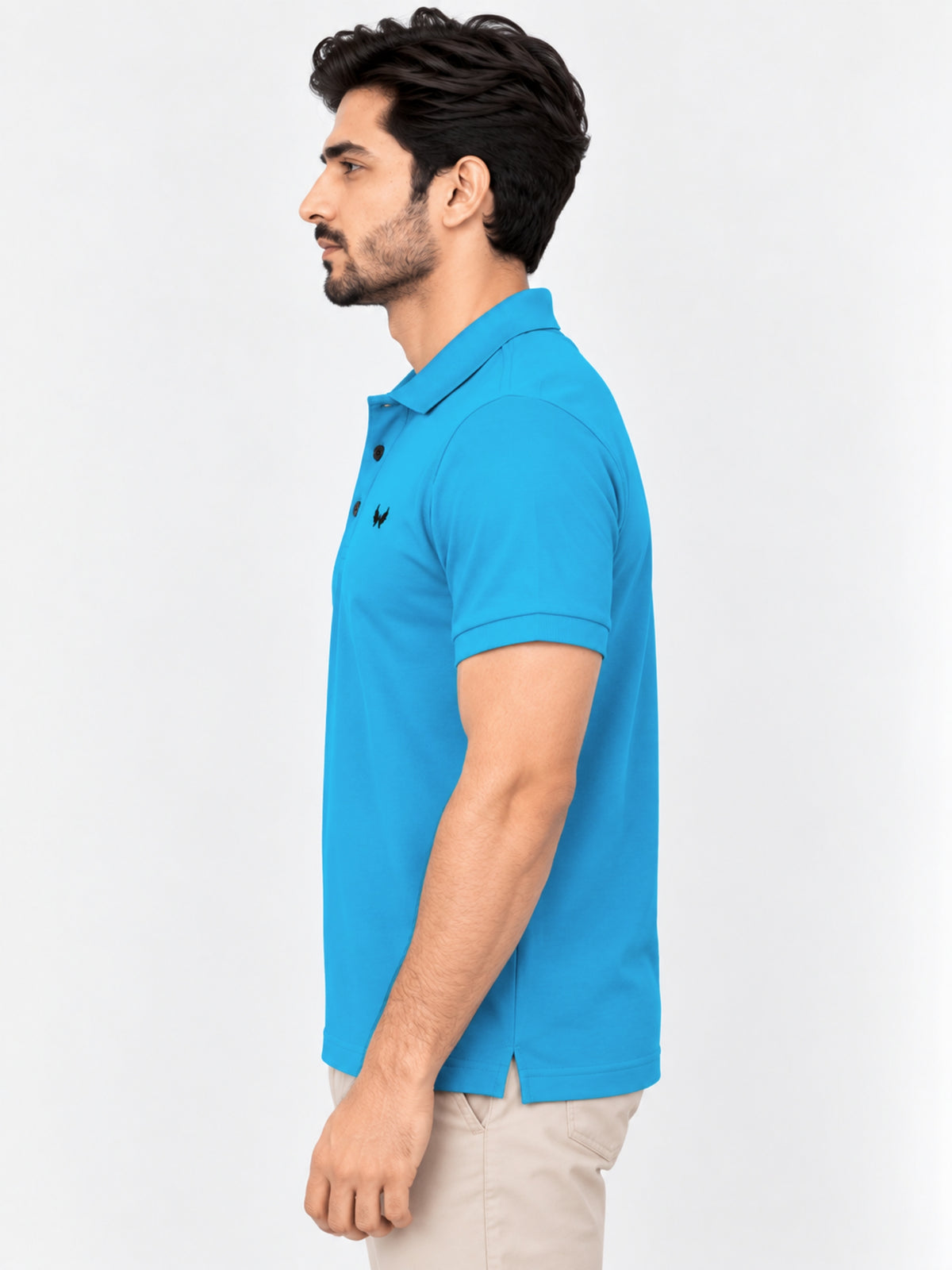 Signature Embroidered Polo - Ferozi