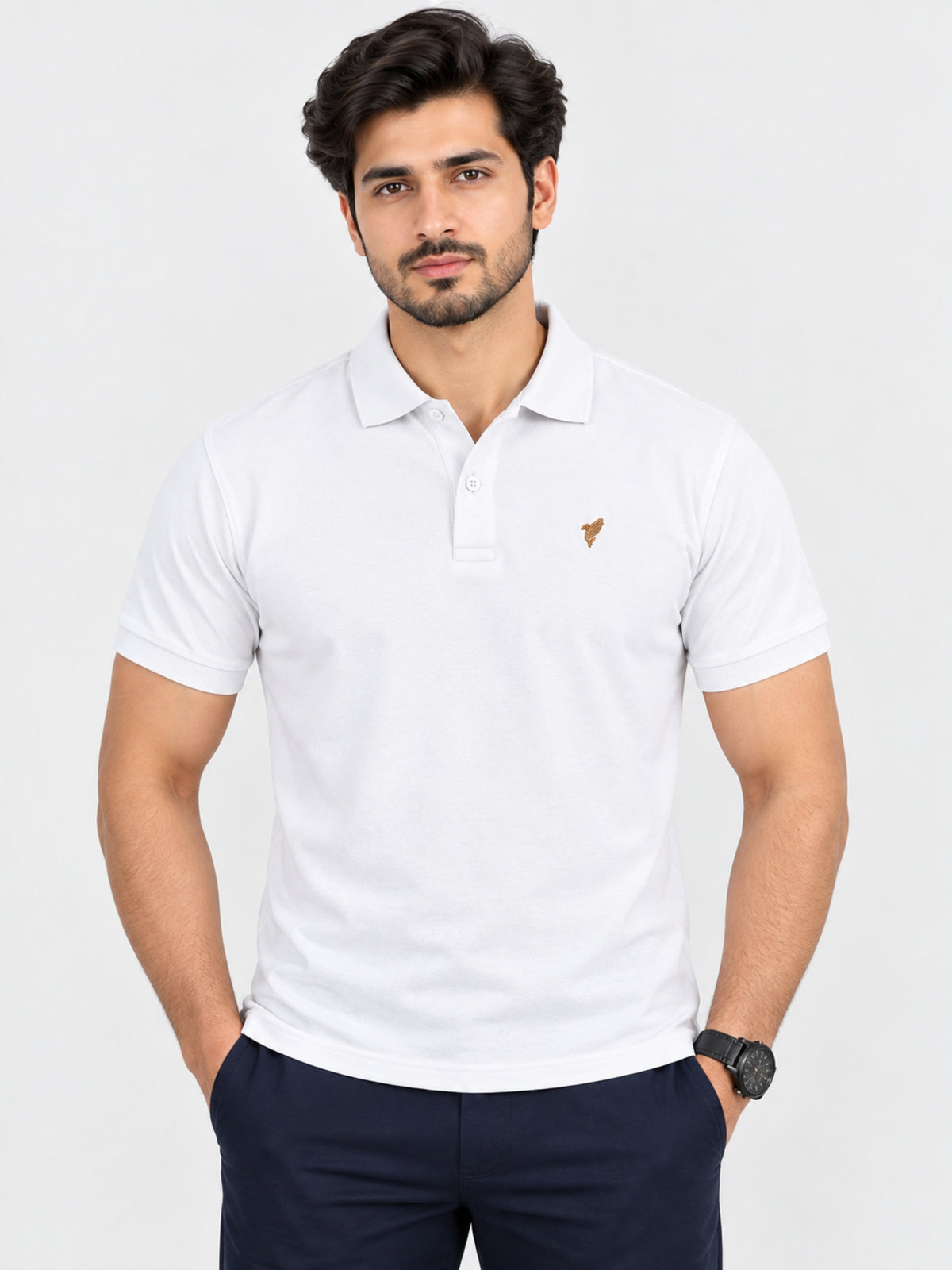 Men's White Polo Shirt