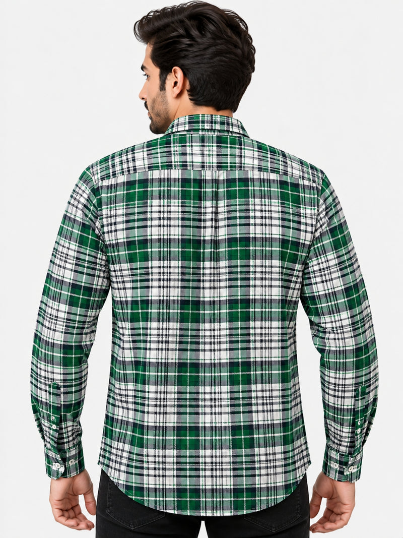 Men's Double Pocket Exclusive Check Casual Shirt