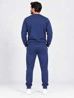 Men's Graphic Printed Fleece Co-Ord Set – Navy Blue