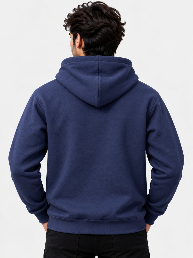Pikes Peak Graphic Printed Pullover Hoodie - Navy