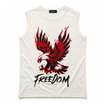 Men's Freedom Graphic Sleeveless Cotton Jersey Tank Top - Off White