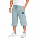 Men's Signature Emb. Melange Three Quarter Shorts - Sea Green