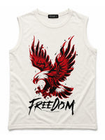 Men's Freedom Graphic Sleeveless Cotton Jersey Tank Top - Off White