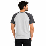 Men’s Casual Comfort Raglan Henley Tee Shirt – Light Gray