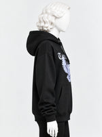 Women's Graphic Drop Shoulder Fleece Hoodie