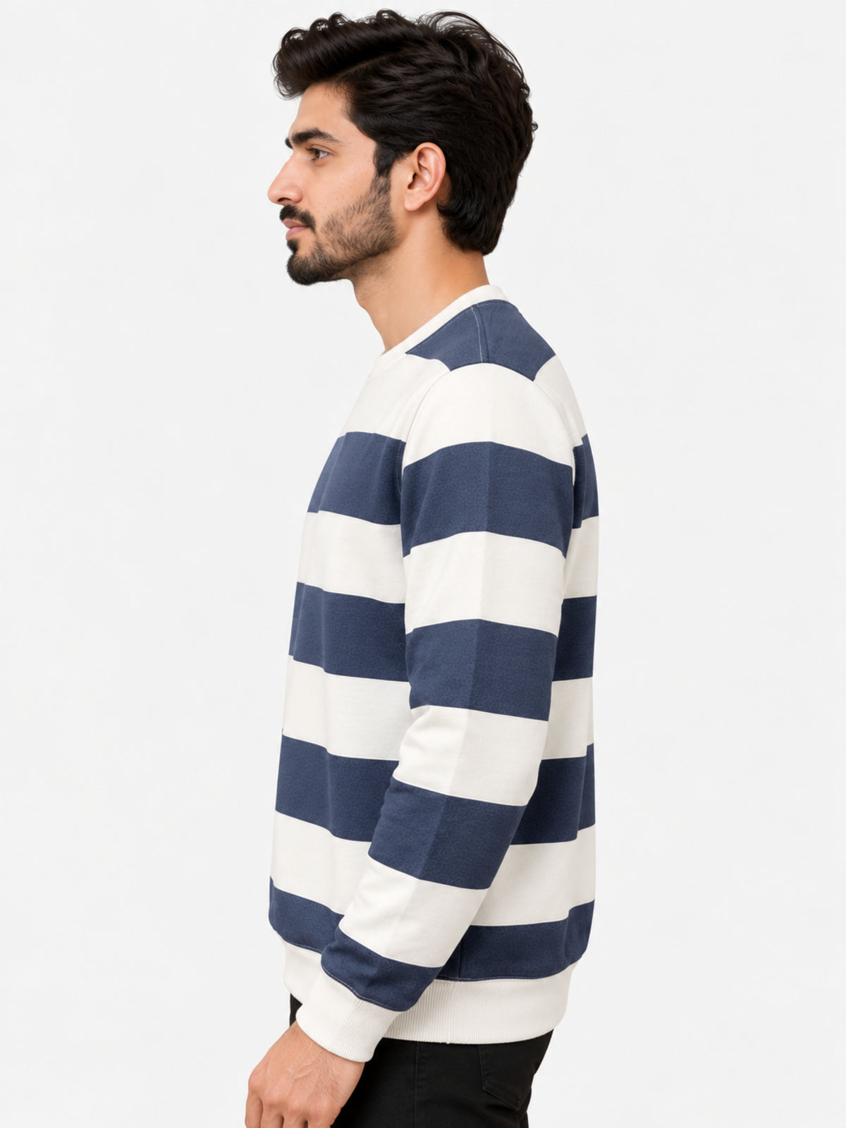 Men's Bold Stripes Terry Sweatshirt