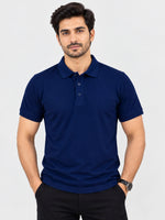 Navy Plain Polo Shirt Regular Fit