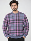 Men's Multicolor Checkered Light Fleece Sweatshirt