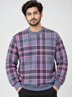 Men's Multicolor Checkered Light Fleece Sweatshirt