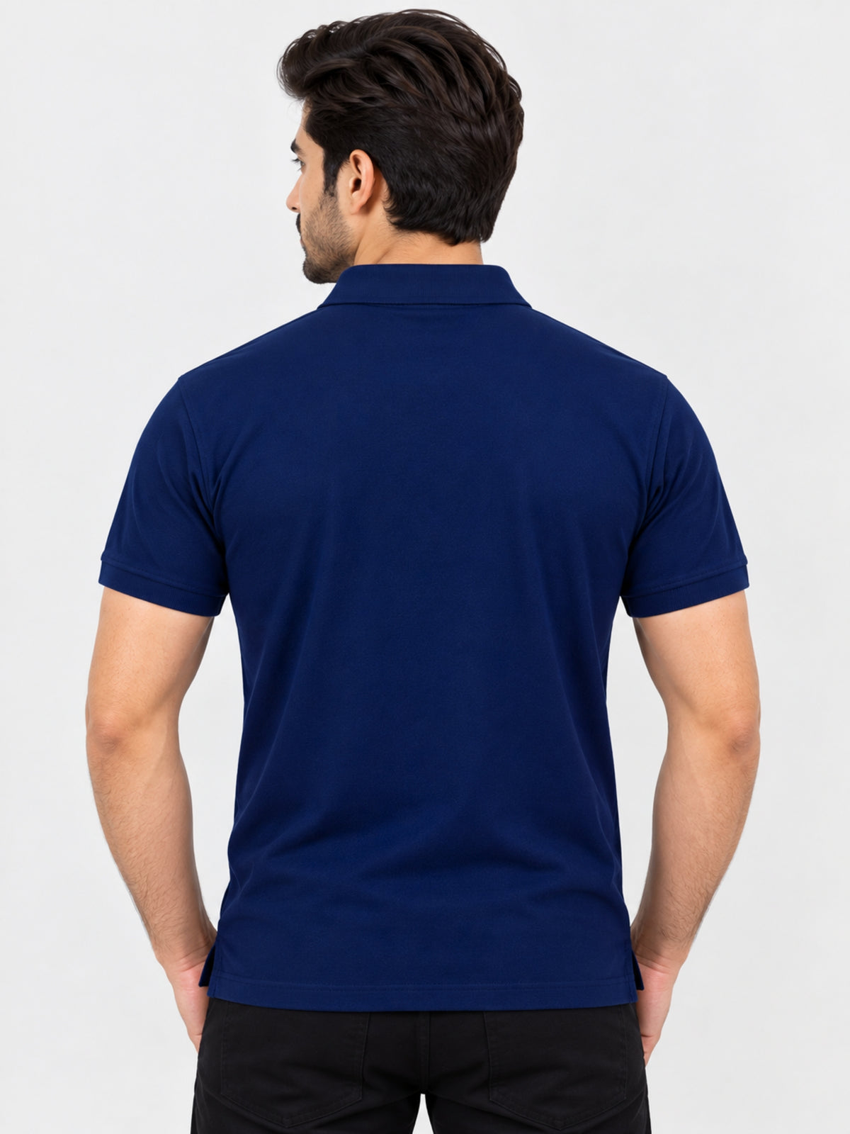 Navy Plain Polo Shirt Regular Fit
