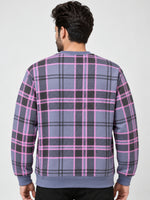 Men's Multicolor Checkered Light Fleece Sweatshirt