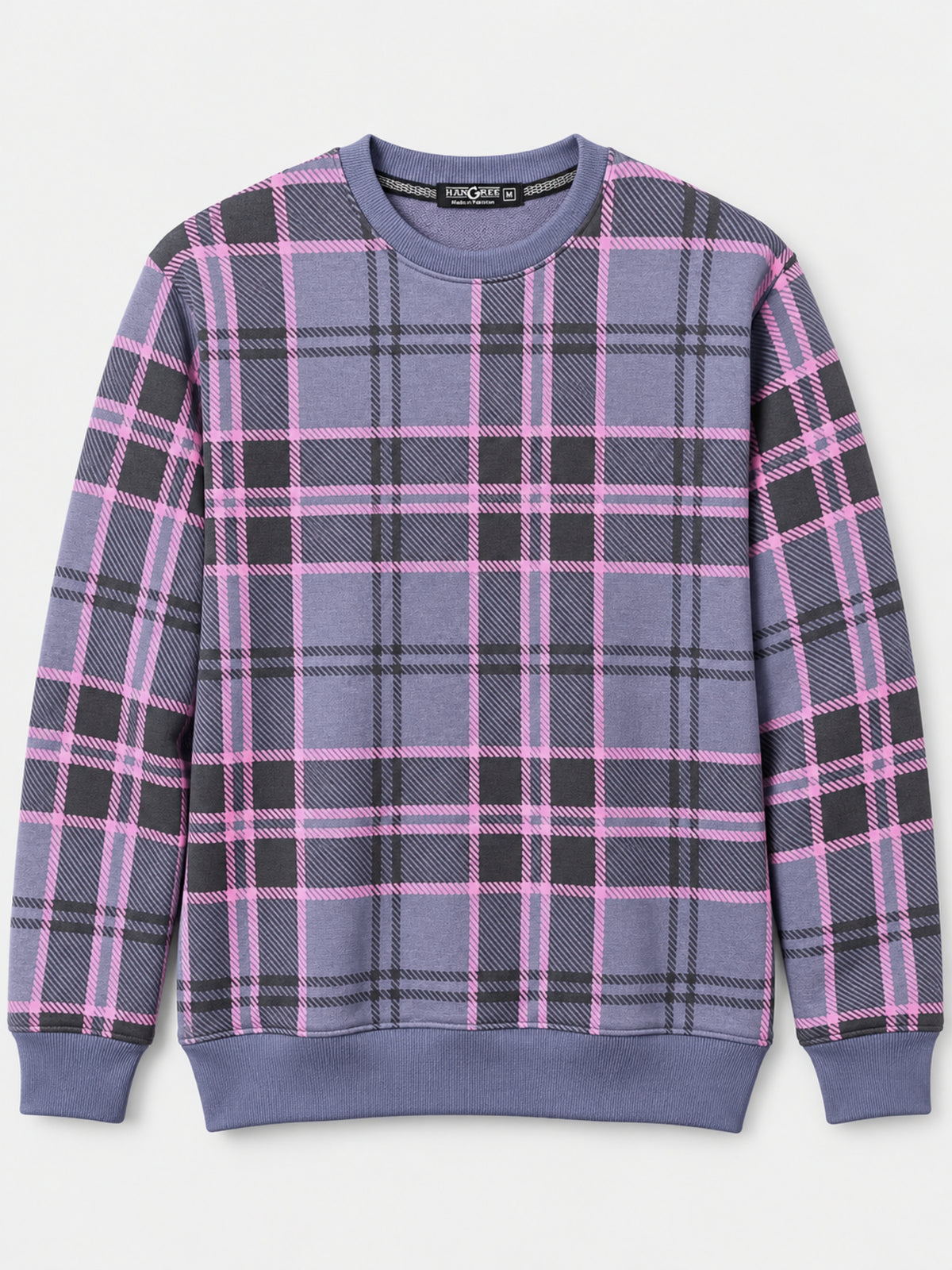 Men's Multicolor Checkered Light Fleece Sweatshirt