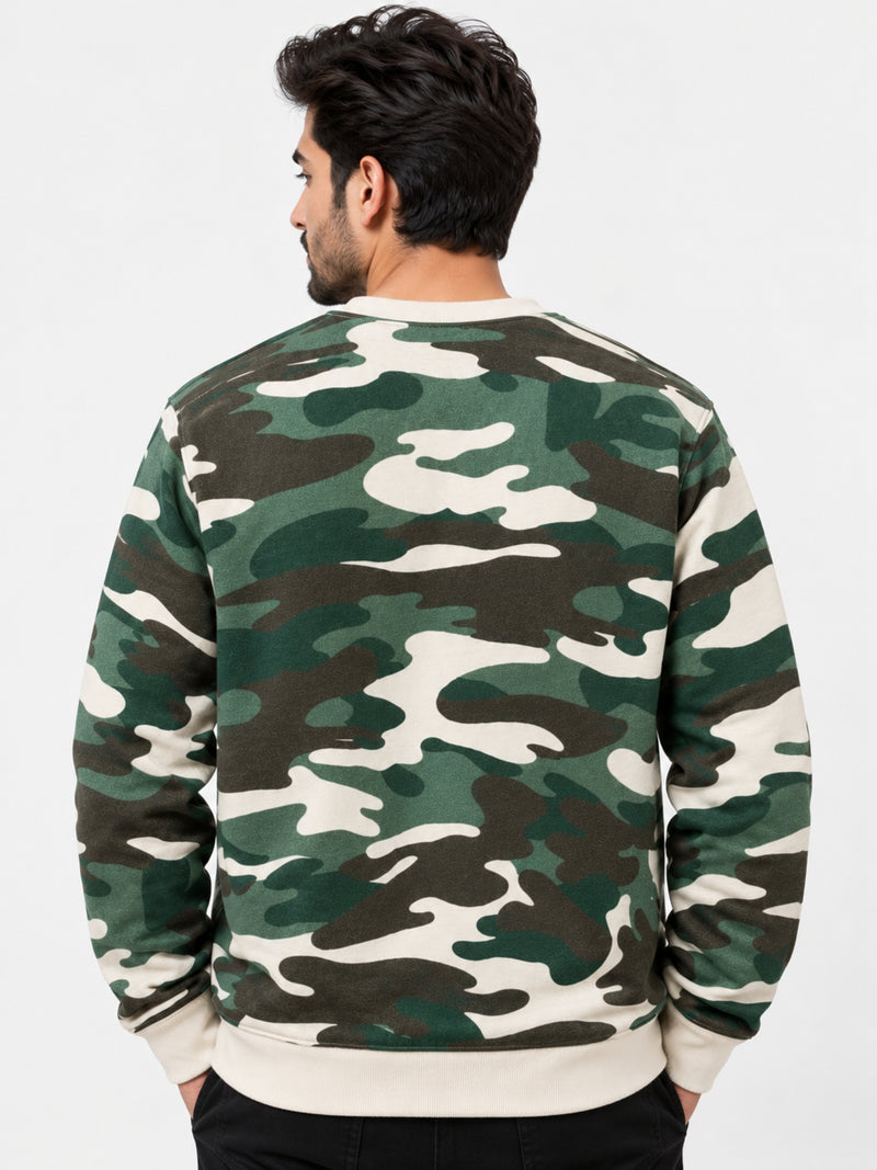 Men's Camouflage Print Terry Sweatshirt