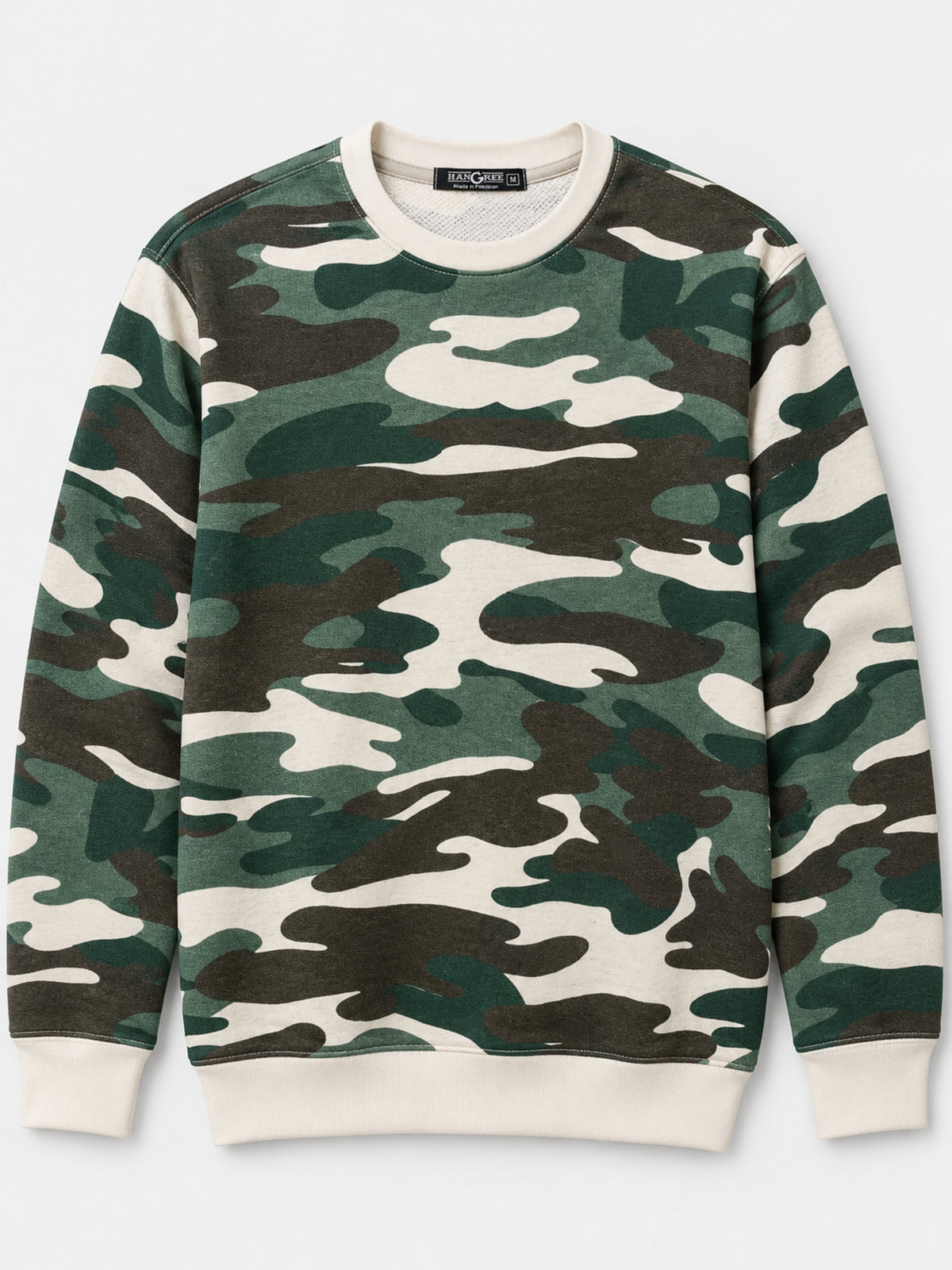 Men's Camouflage Print Terry Sweatshirt