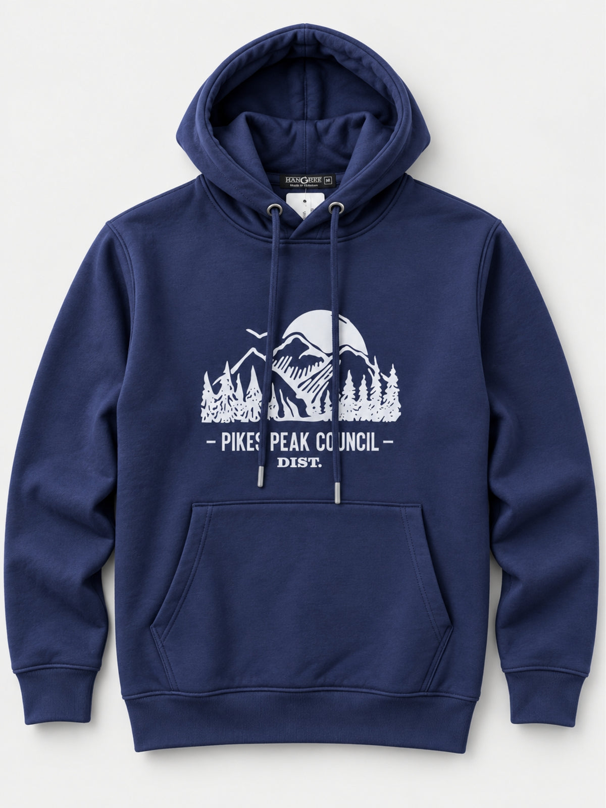 Pikes Peak Graphic Printed Pullover Hoodie - Navy