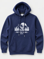Pikes Peak Graphic Printed Pullover Hoodie - Navy