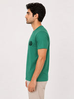 Men's Signature Emb. Round Neck Tee Shirt - Green