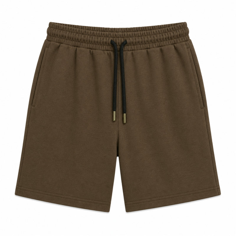 Men’s Classic Casual Two Quarter Shorts – Brown