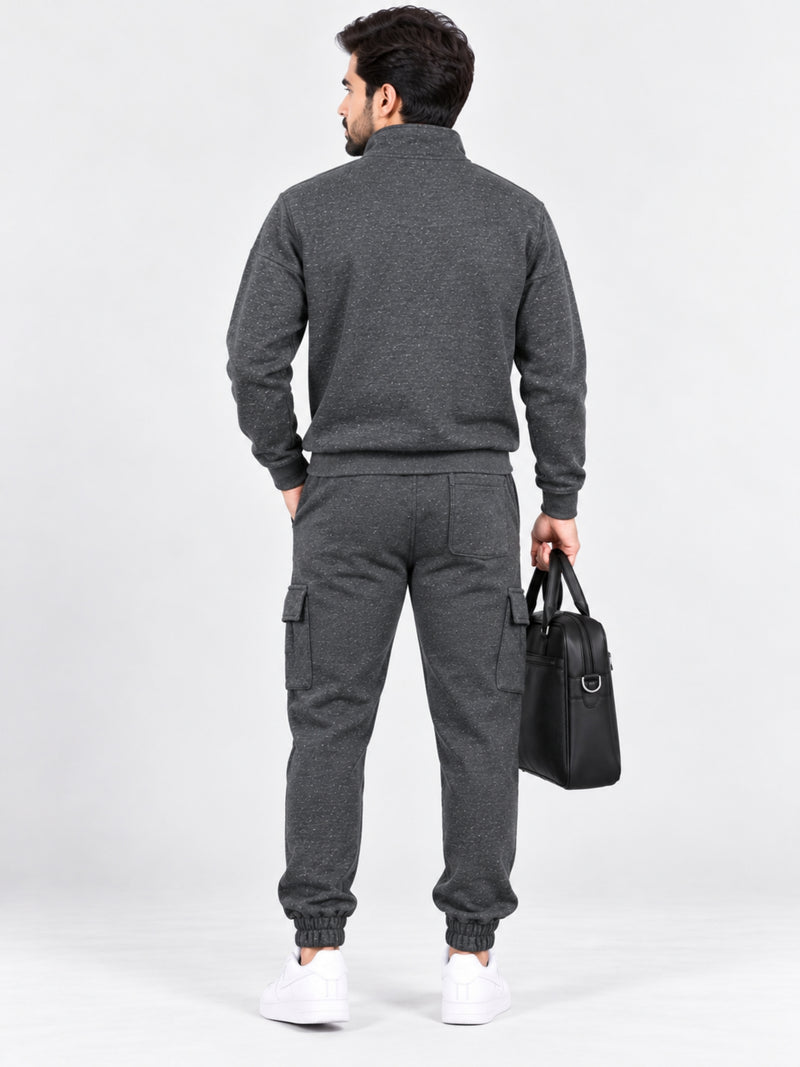 Men's Melange Terry Cargo Co-Ord Set