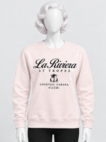 Women's "La Riviera" Printed Interlock Sweatshirt