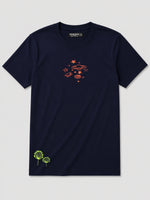 Galaxy Embroidered Men Tee Shirt - Navy