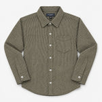 Boy's Geometric Pattern Full Sleeves Casual Shirt - Soya Bean