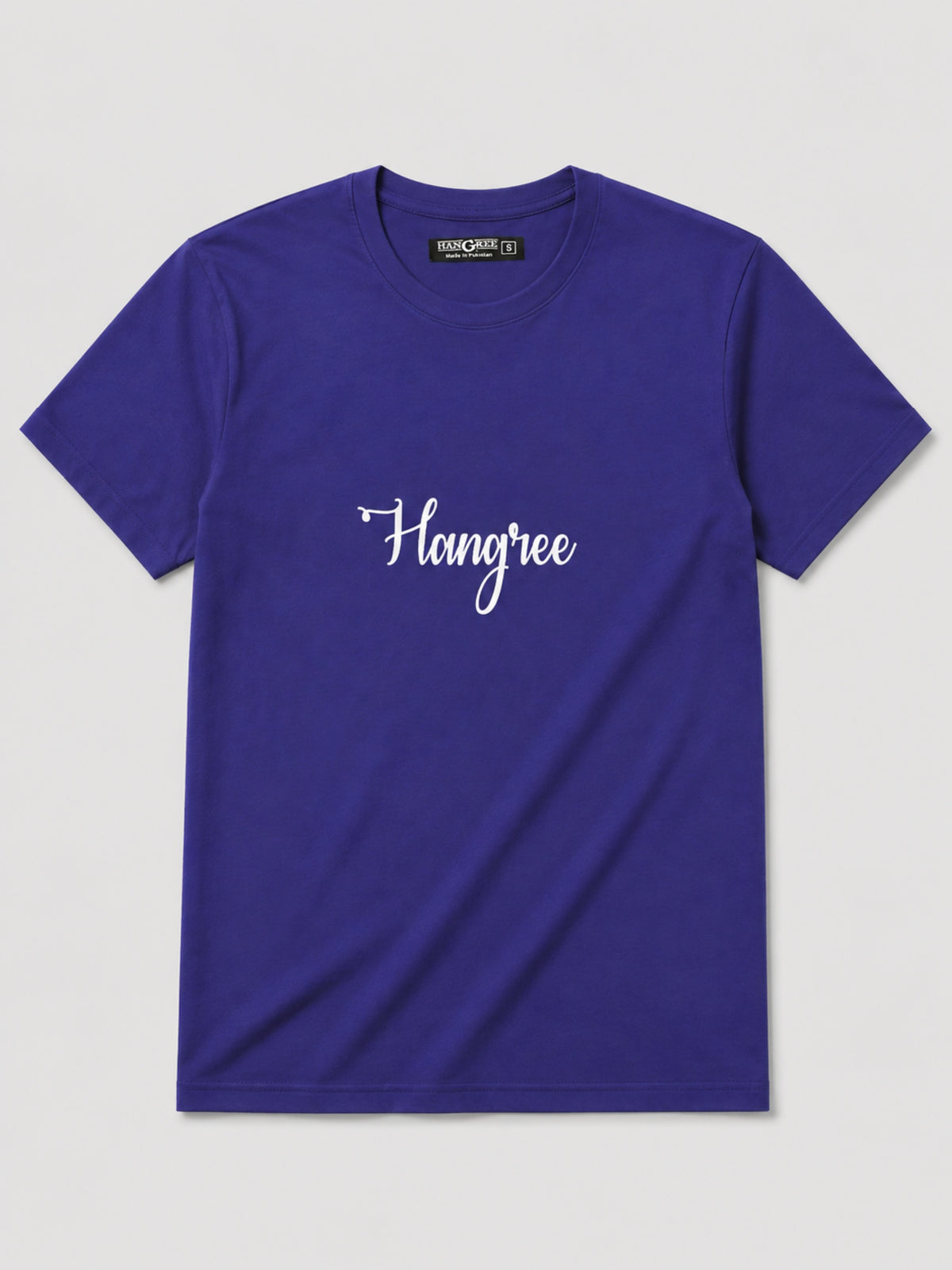 Stylish Hangree Embroidered Men Tee Shirt - Navy