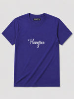 Stylish Hangree Embroidered Men Tee Shirt - Navy