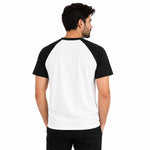 Men’s Casual Comfort Raglan Henley Tee Shirt – White