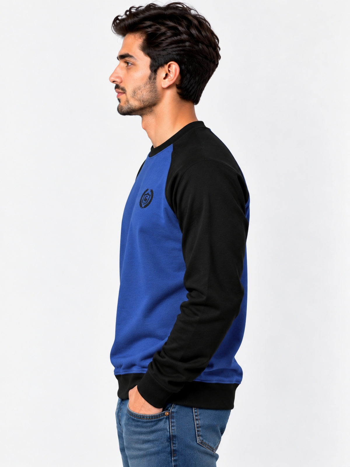 HG Signature Raglan Fleece Sweat Shirt - Royal Blue