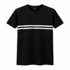 Men’s Premium Contrast Chest Stripe T-Shirt – Black