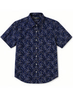 Men’s Geometric Pattern Half Sleeve Casual Shirt – Navy
