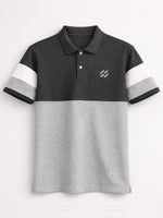 Men’s Premium Colorblock Polo Shirt – Mouse Gray