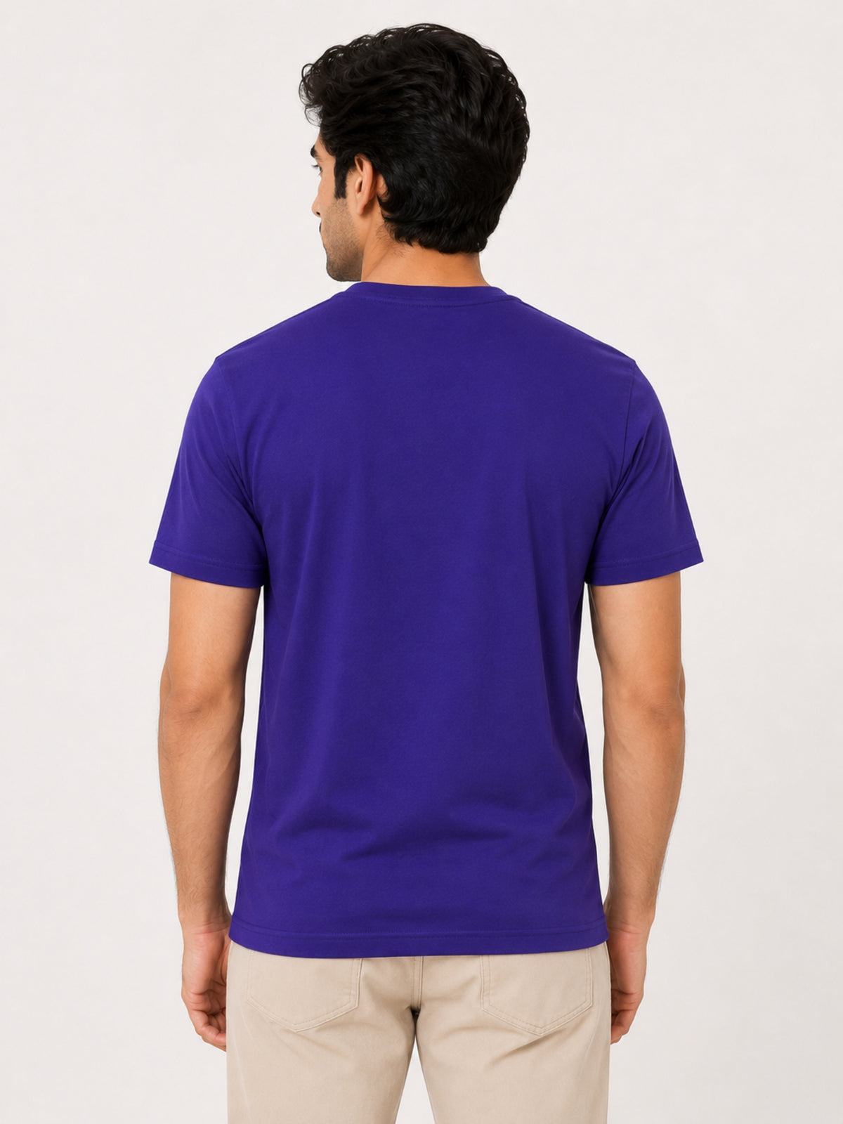 Stylish Hangree Embroidered Men Tee Shirt - Navy
