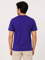 Stylish Hangree Embroidered Men Tee Shirt - Navy